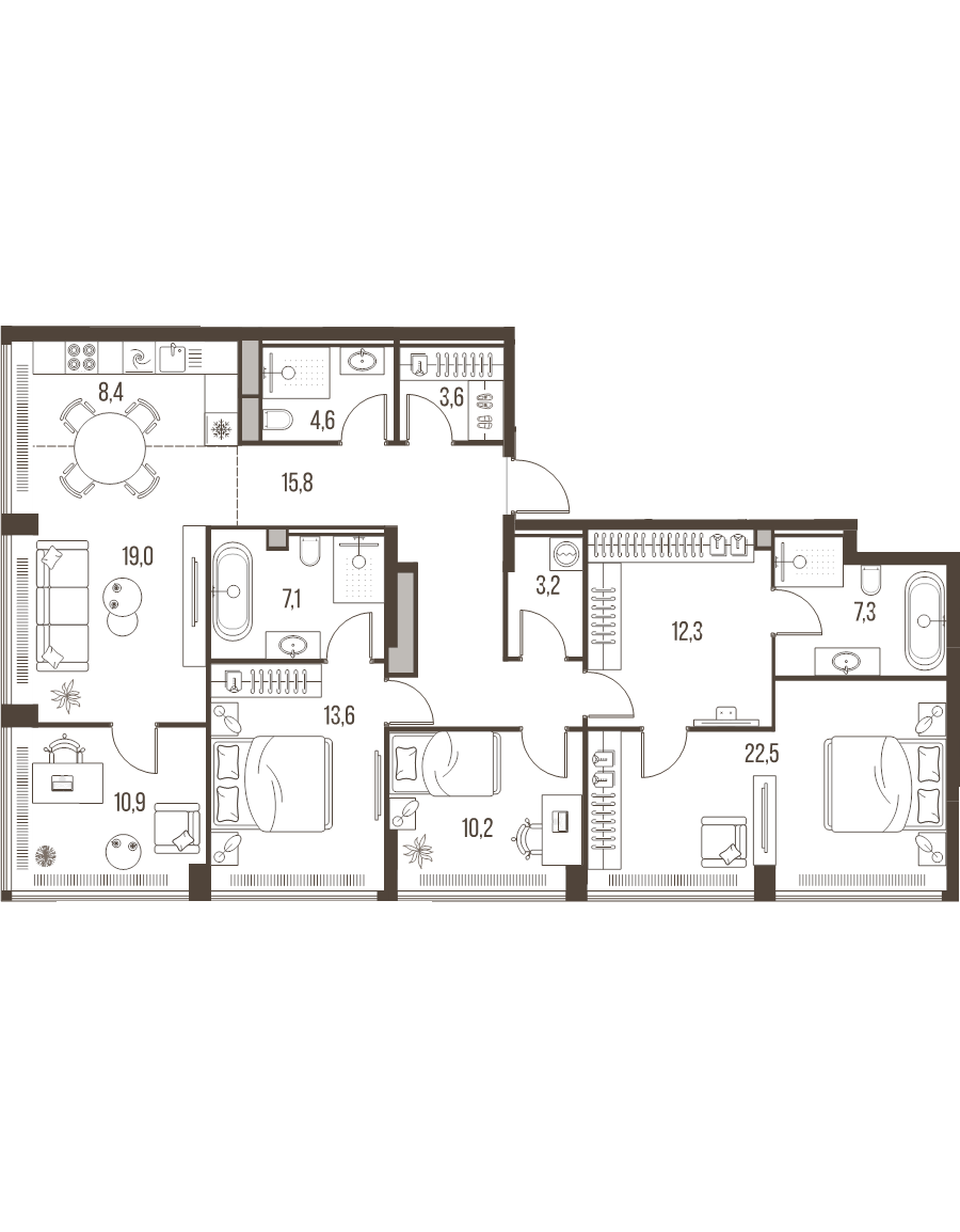 5 ккв (Евро) 138,5 м²