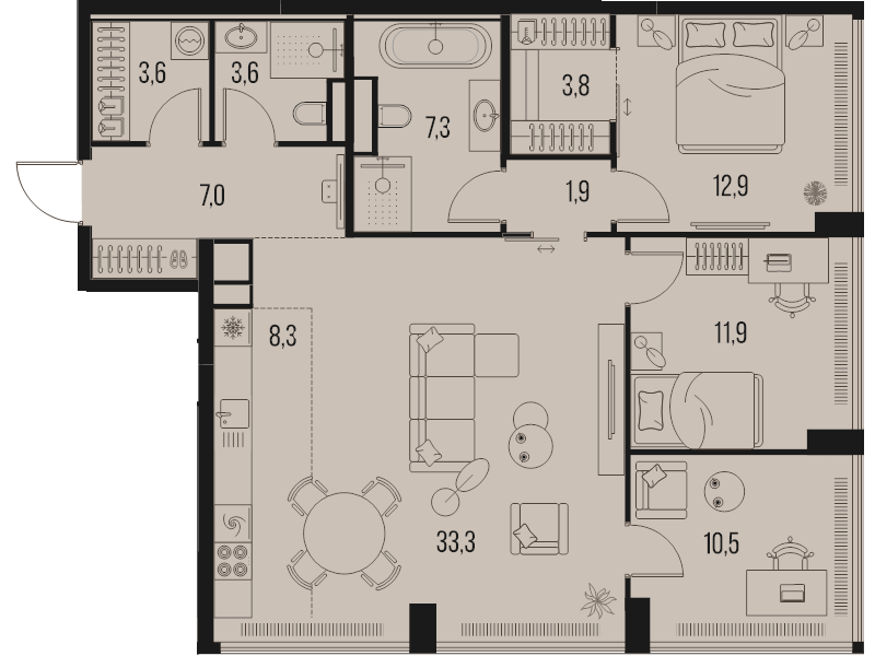 4 ккв (Евро) 104,1 м²