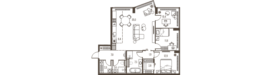 4 ккв (Евро) 105,7 м²