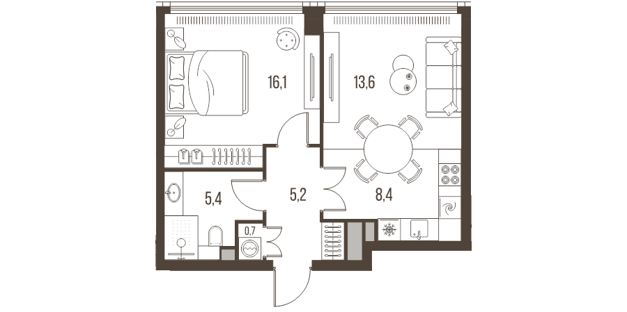2 ккв (Евро) 49,4 м²