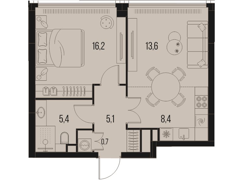 2 ккв (Евро) 49,4 м²