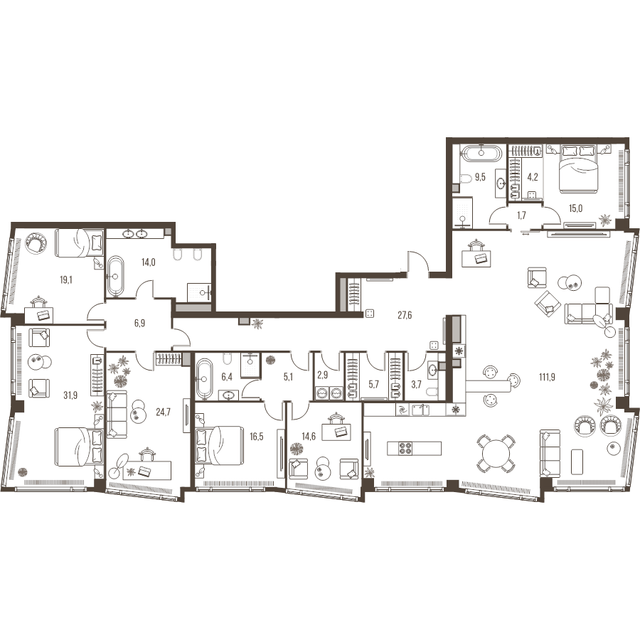 7 ккв (Евро) 321,4 м²