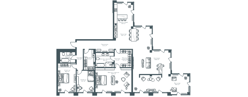 4 ккв (Евро) 241,1 м²