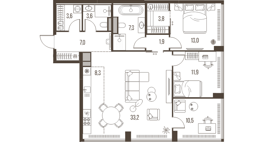 4 ккв (Евро) 104,1 м²