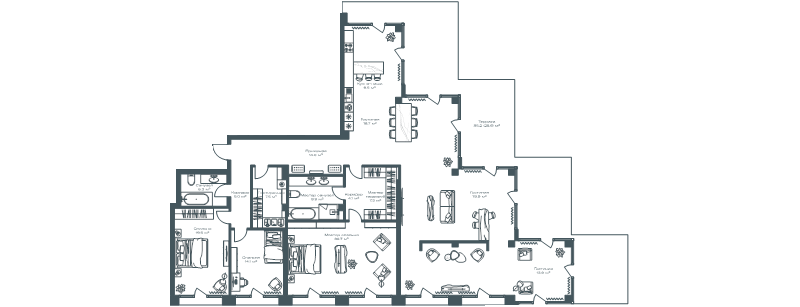4 ккв (Евро) 266,7 м²