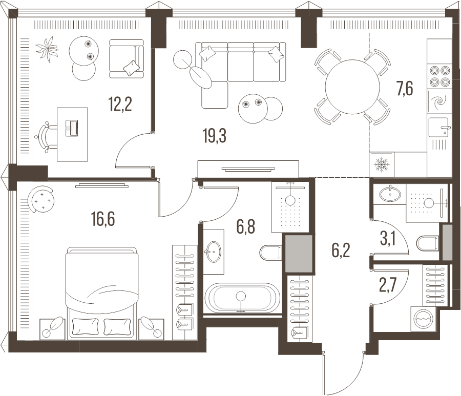 3 ккв (Евро) 74,5 м²