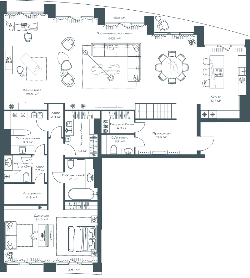4 ккв (Евро) 277,7 м²