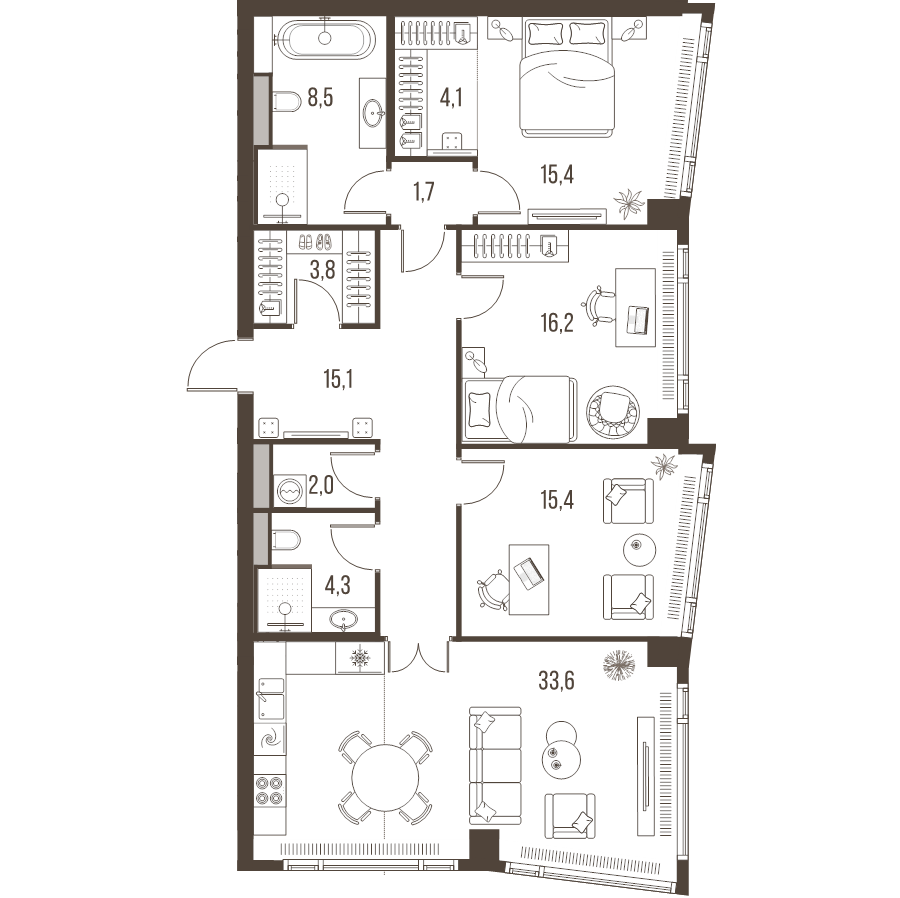 4 ккв (Евро) 120,1 м²