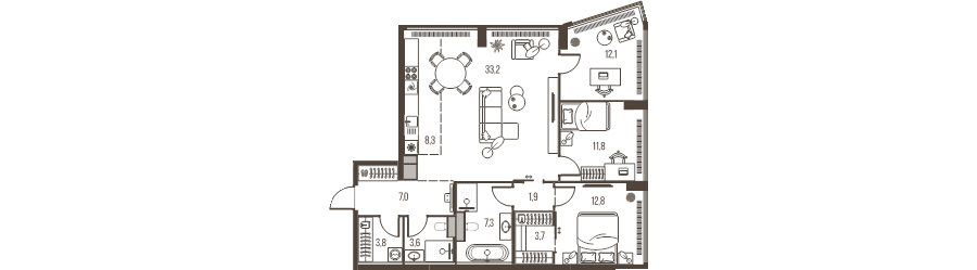 4 ккв (Евро) 105,1 м²