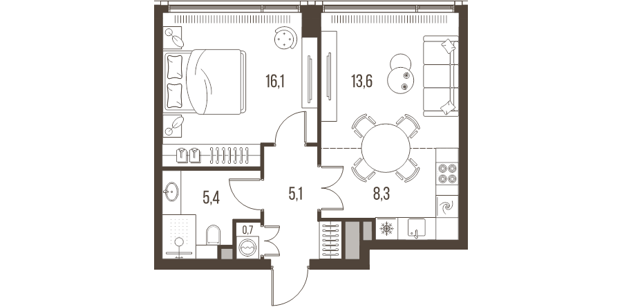 2 ккв (Евро) 49,2 м²