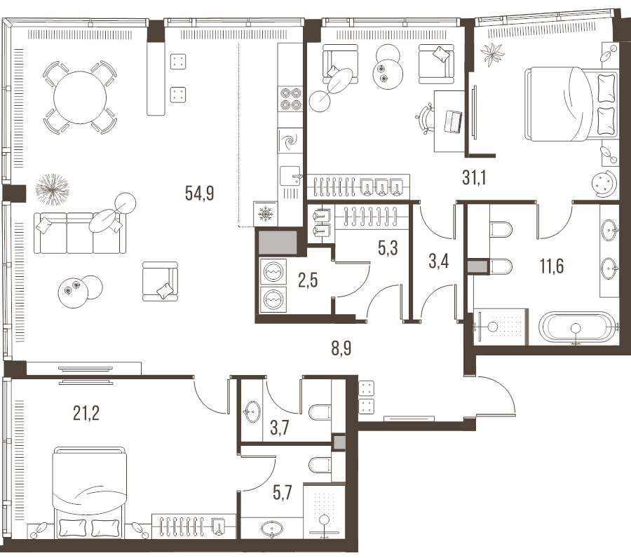 3 ккв (Евро) 148,3 м²