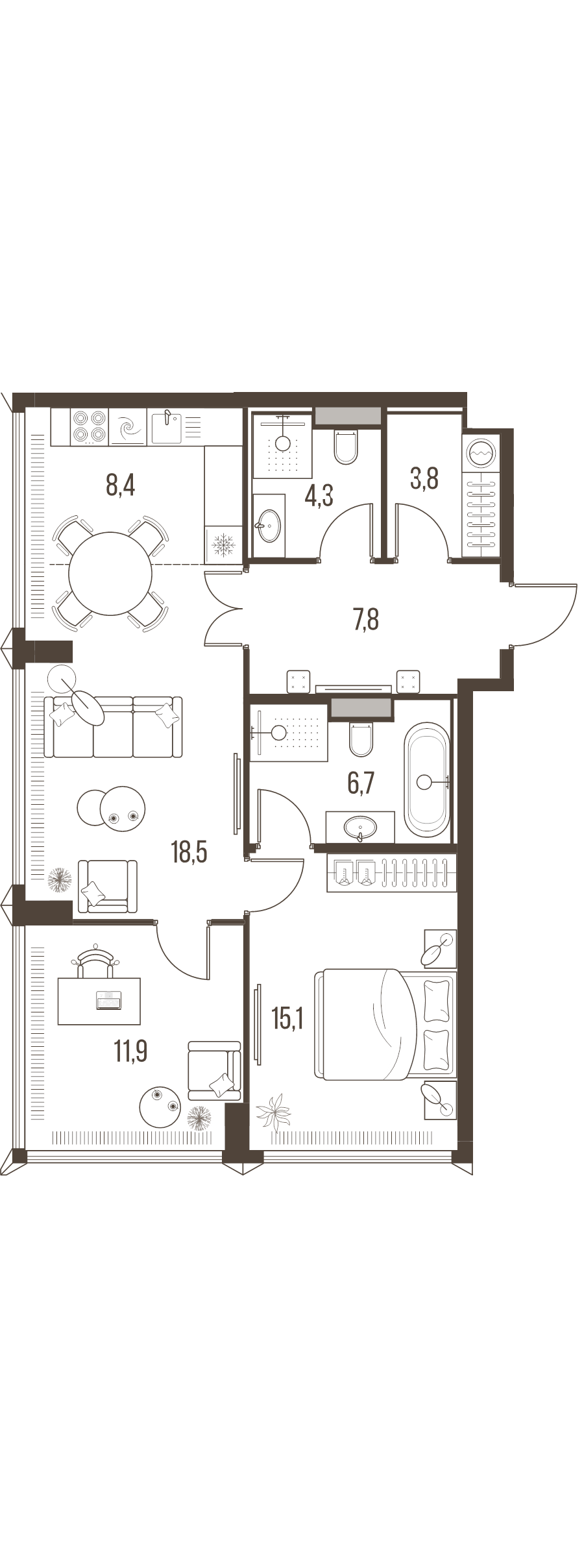 3 ккв (Евро) 76,5 м²