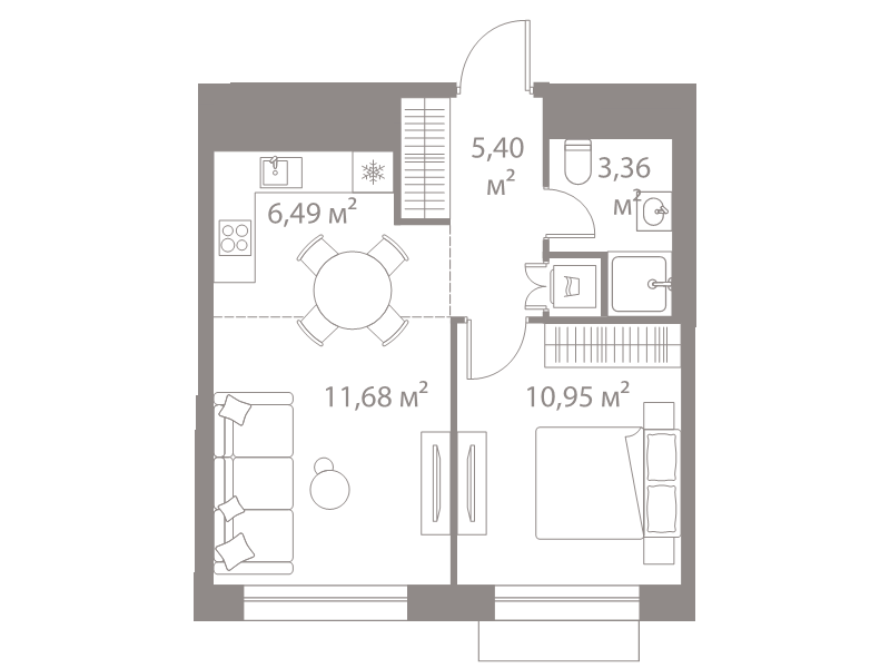 2 ккв (Евро) 37,9 м²