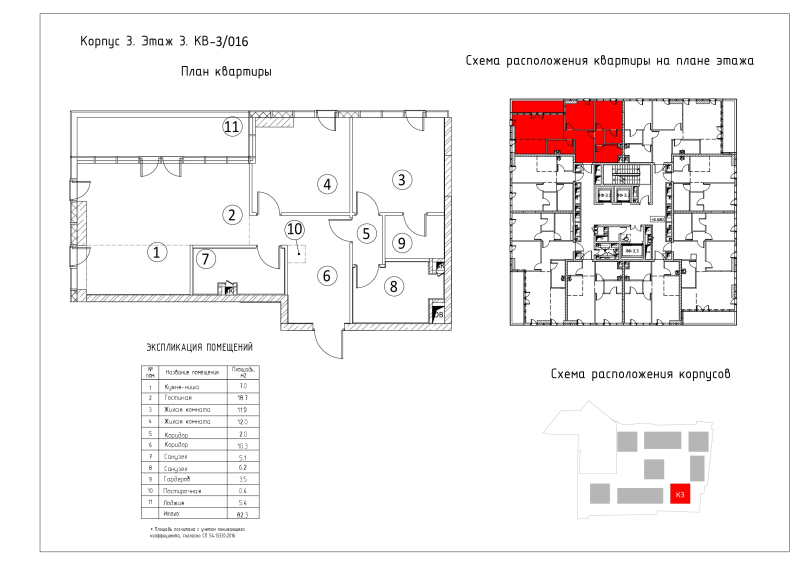 3 ккв (Евро) 82,5 м²