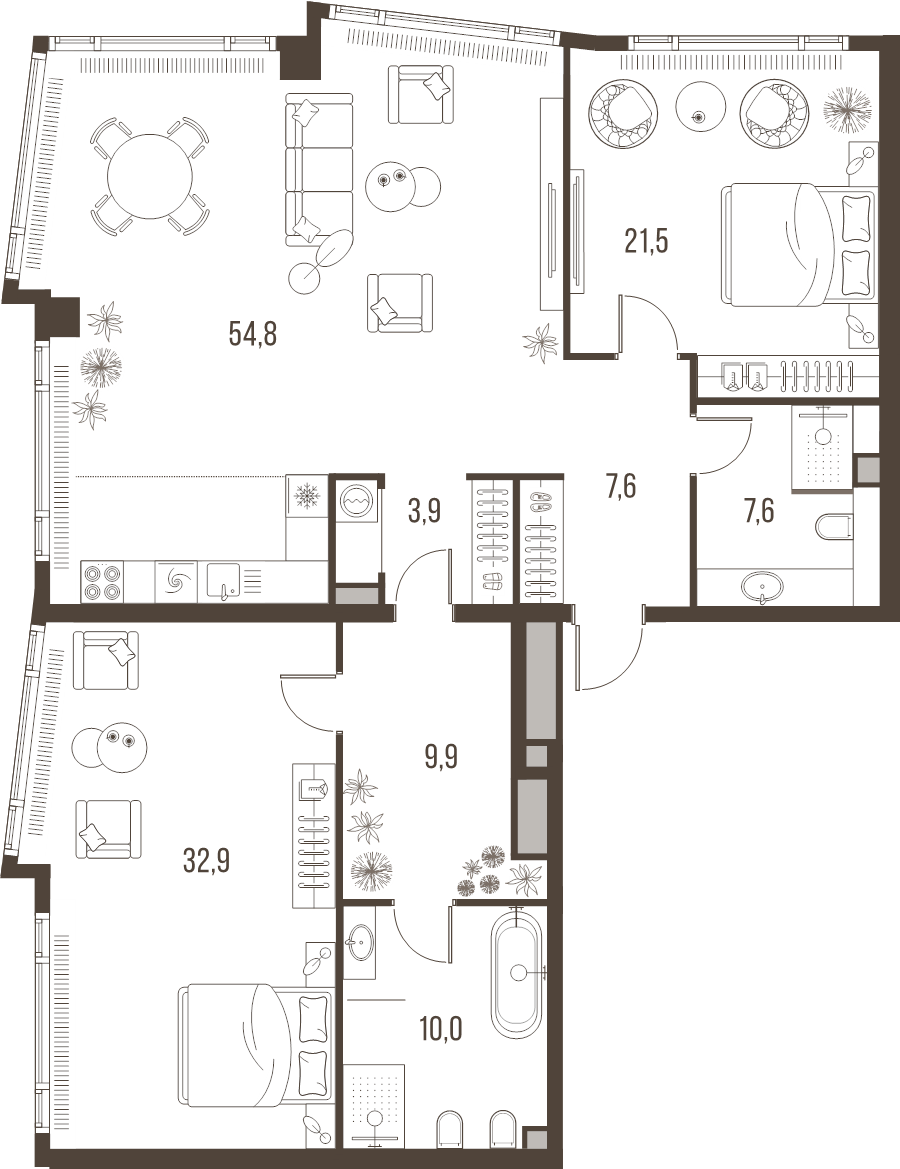 3 ккв (Евро) 148,2 м²