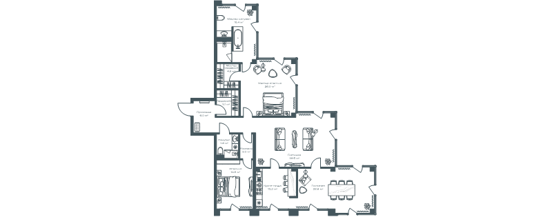 3 ккв (Евро) 164,1 м²