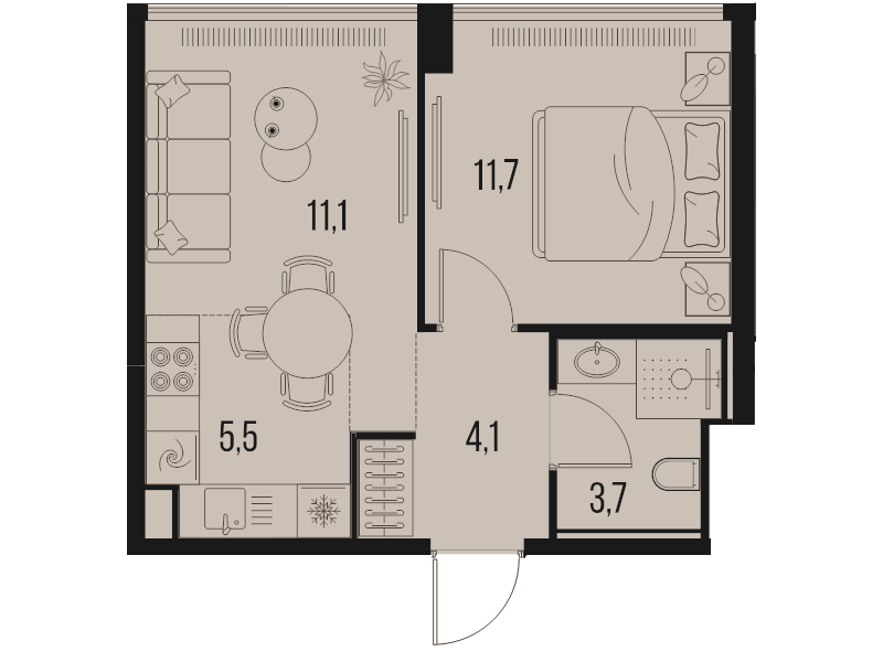 2 ккв (Евро) 36,1 м²