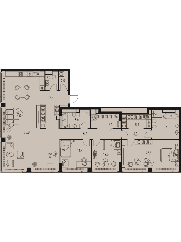4 ккв (Евро) 193,2 м²