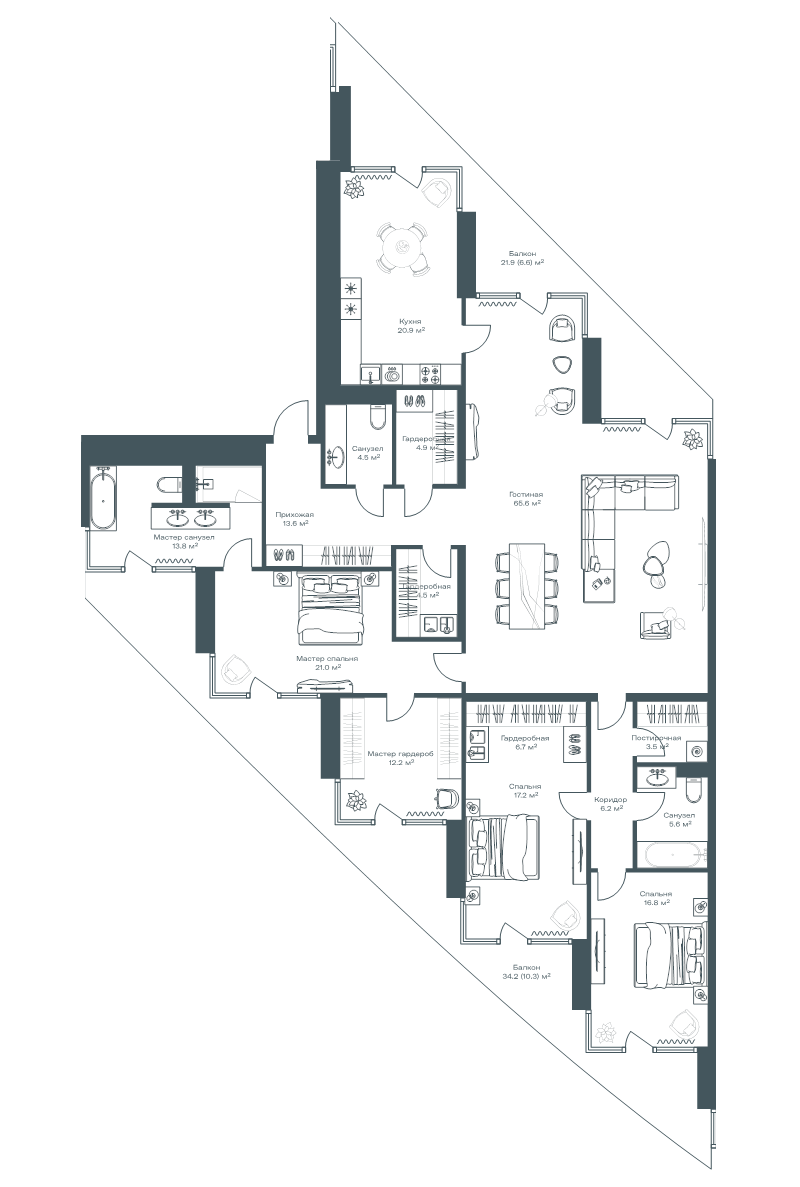 5 ккв (Евро) 236,7 м²