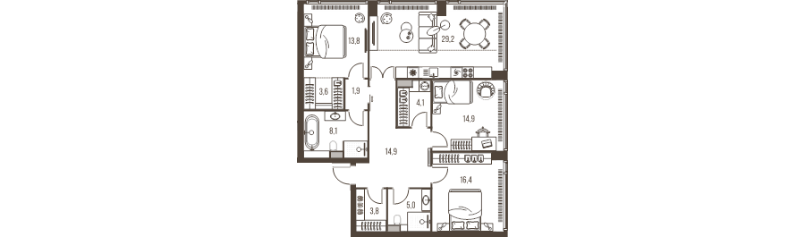 4 ккв (Евро) 115,7 м²