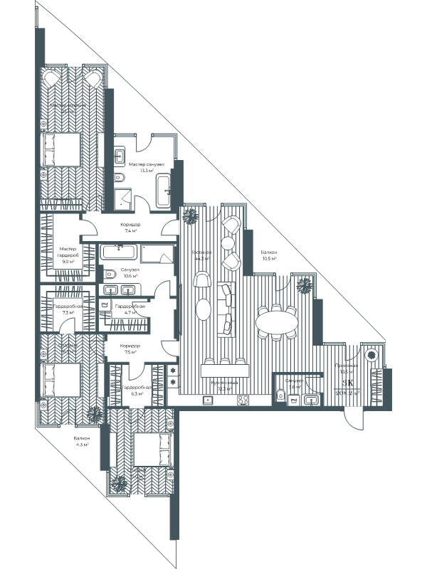 4 ккв (Евро) 208,8 м²