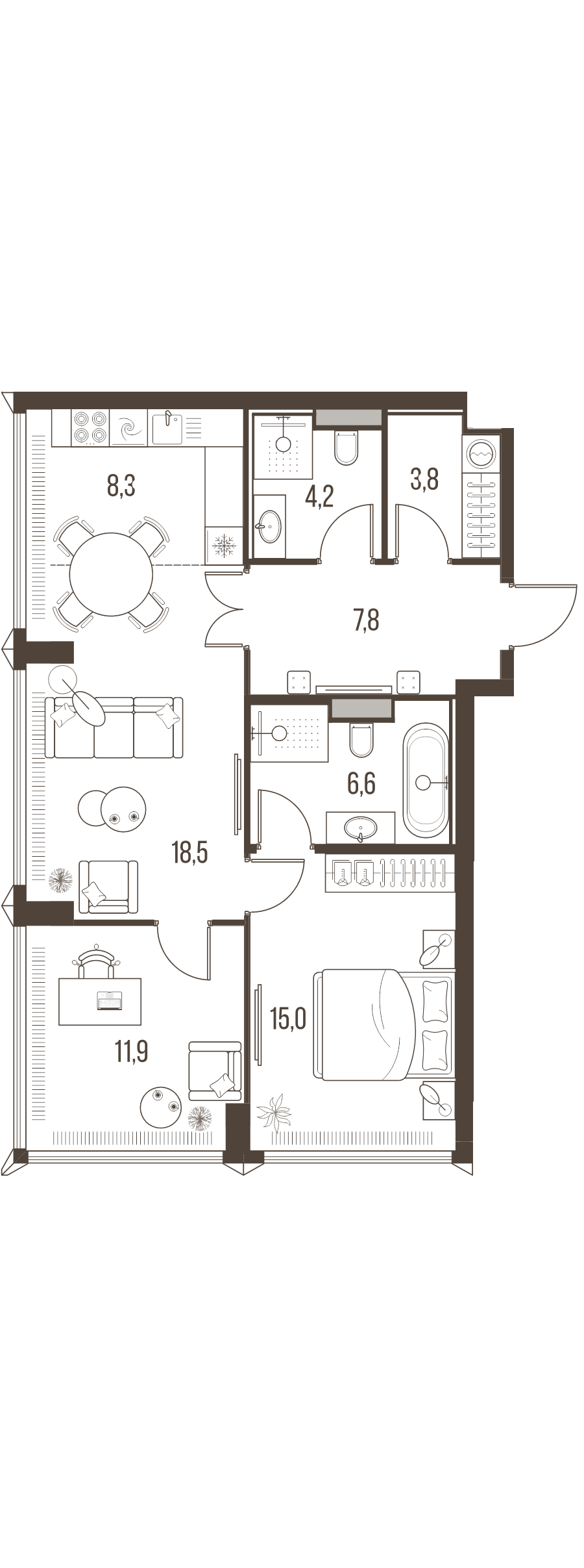 3 ккв (Евро) 76,1 м²