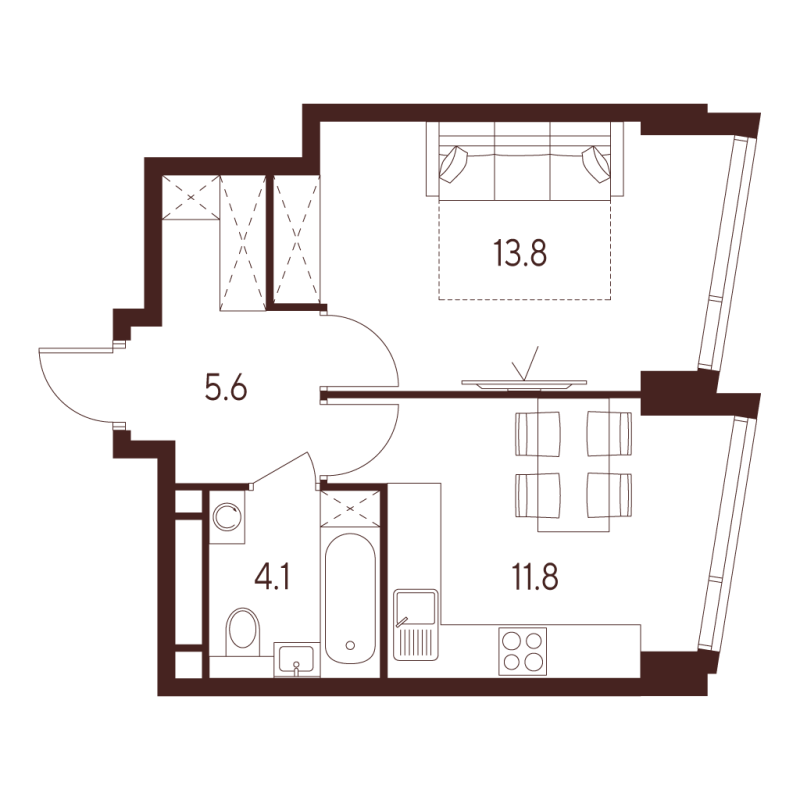1 ккв 35,3 м²