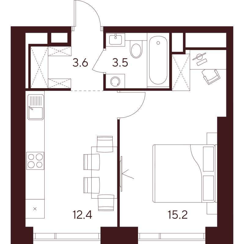 1 ккв 34,7 м²
