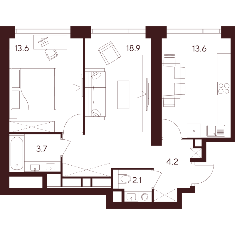 2 ккв 56,1 м²