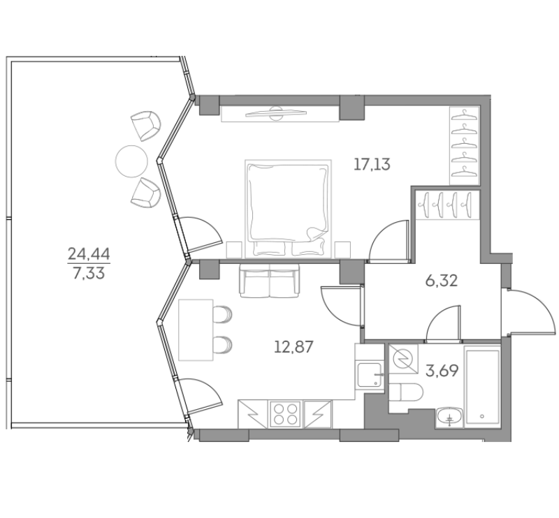 1 ккв 47,3 м²