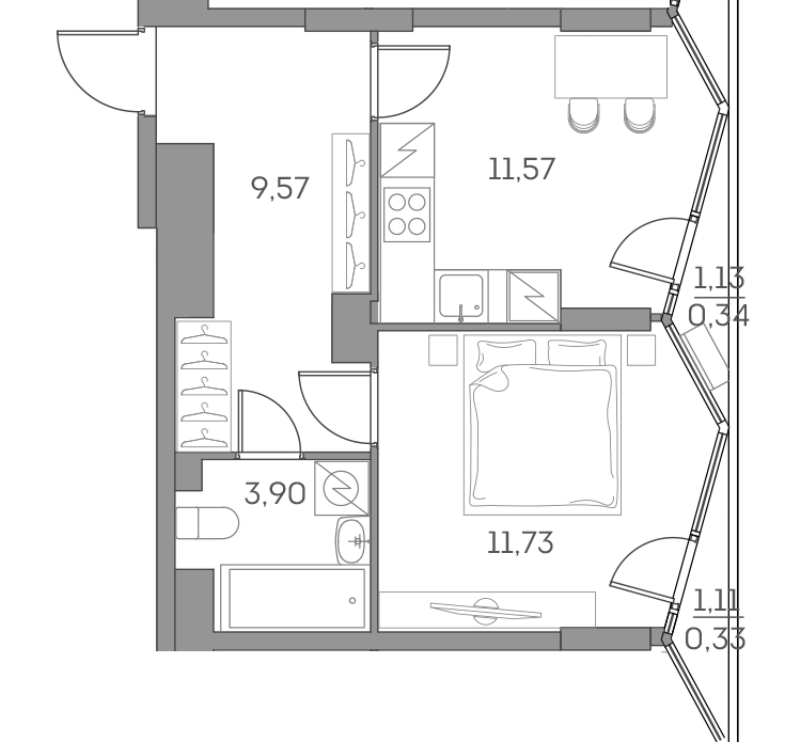 1 ккв 37,4 м²