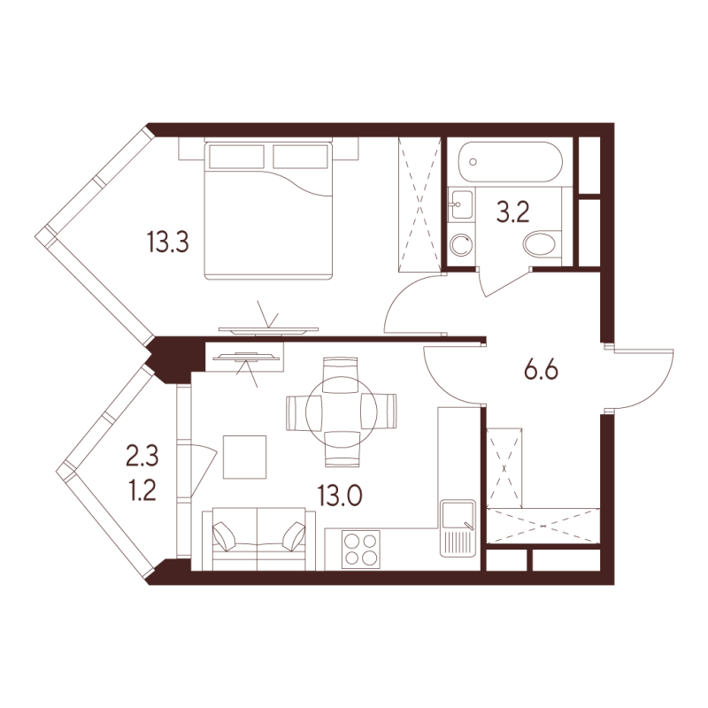 1 ккв 37,3 м²