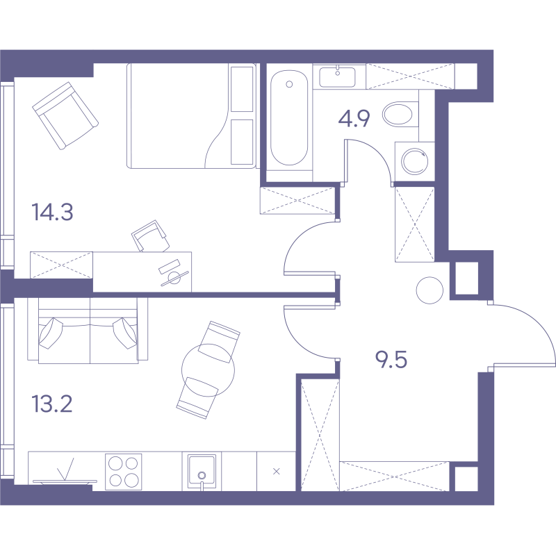 1 ккв 41,9 м²