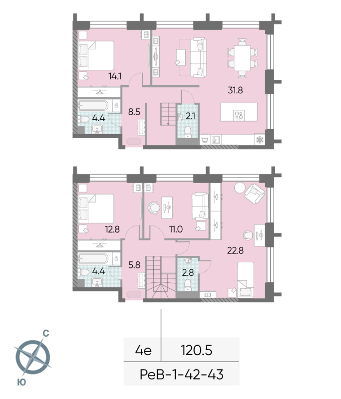 5 ккв (Евро) 120,5 м²