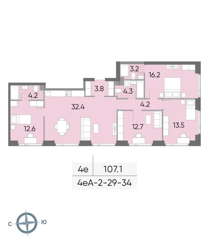 5 ккв (Евро) 107,8 м²