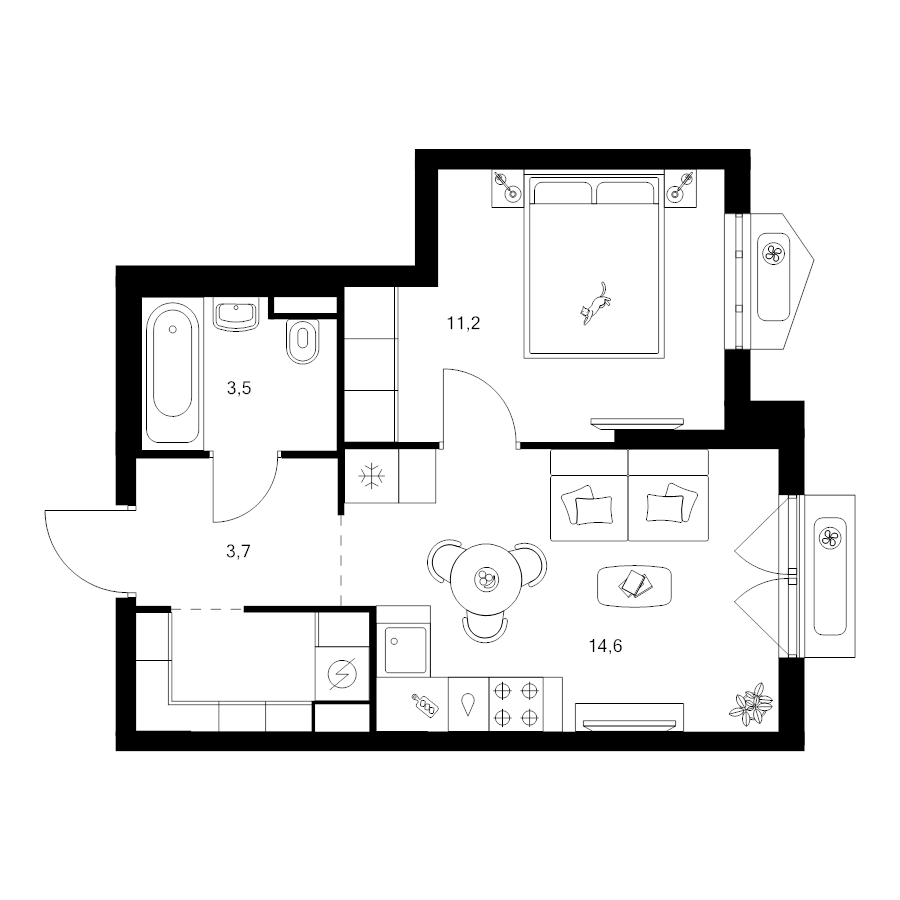1 ккв 36,2 м²