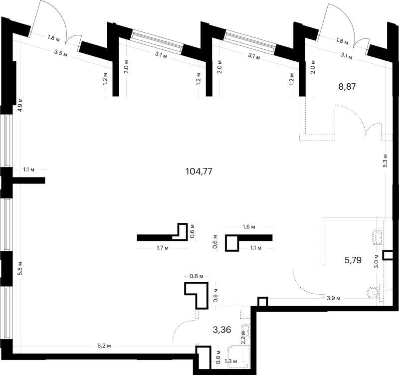 К. пом 122,8 м²