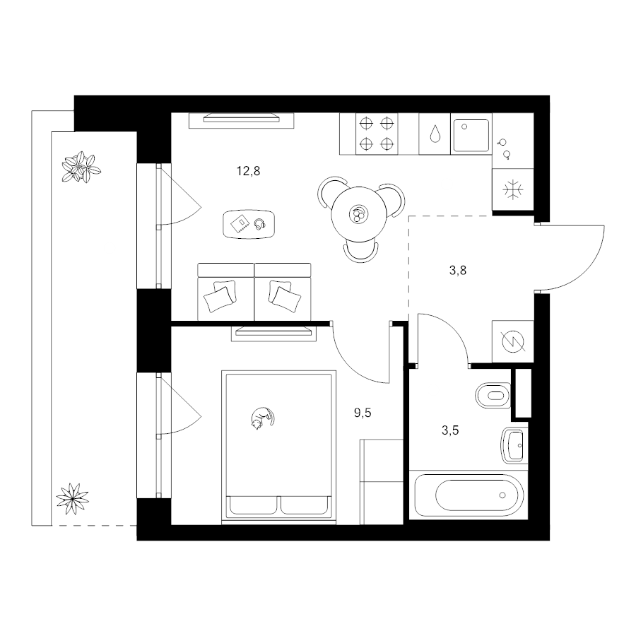1 ккв 31,7 м²
