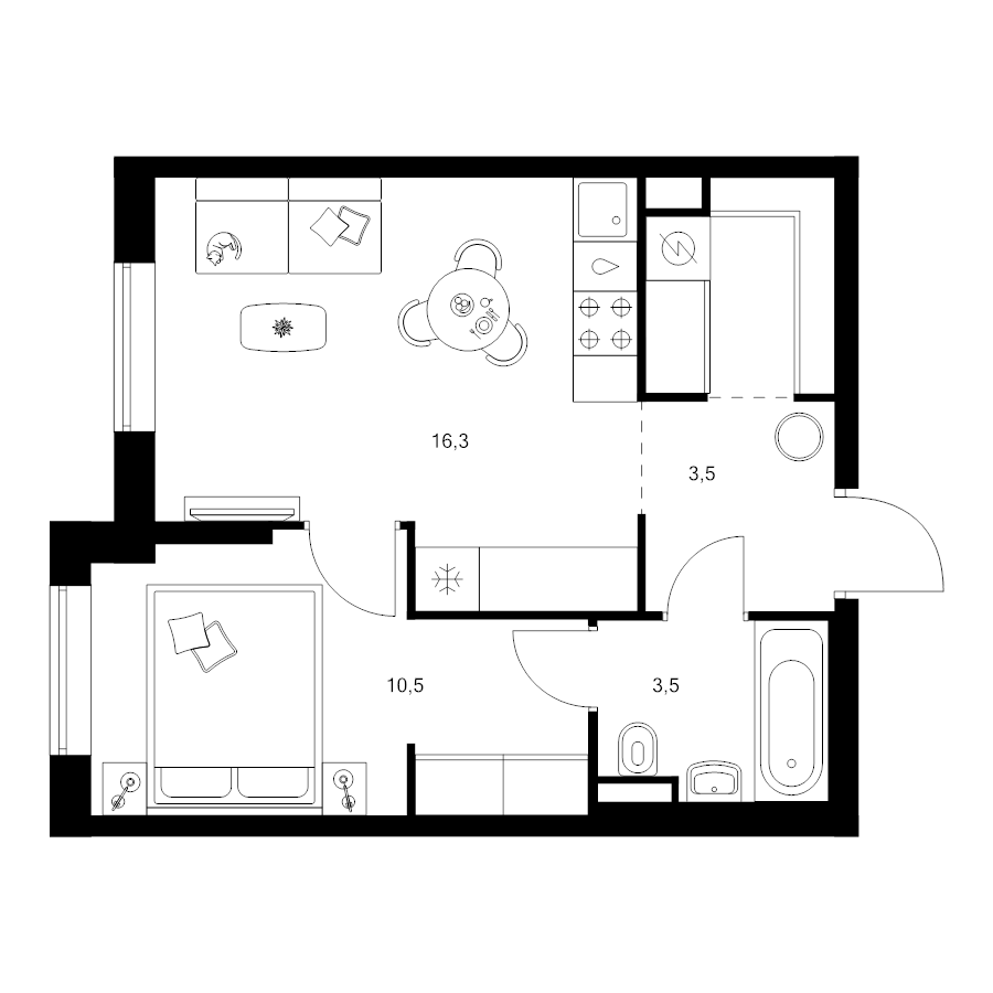 2 ккв (Евро) 37,1 м²
