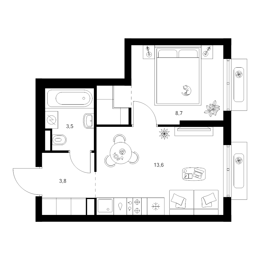 1 ккв 31,2 м²