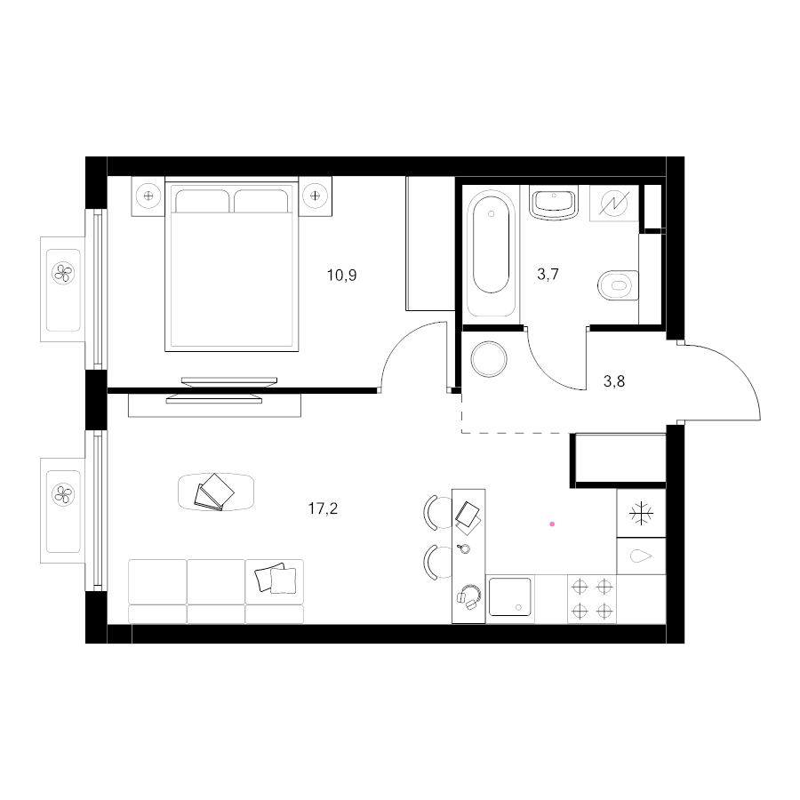 2 ккв (Евро) 35,6 м²