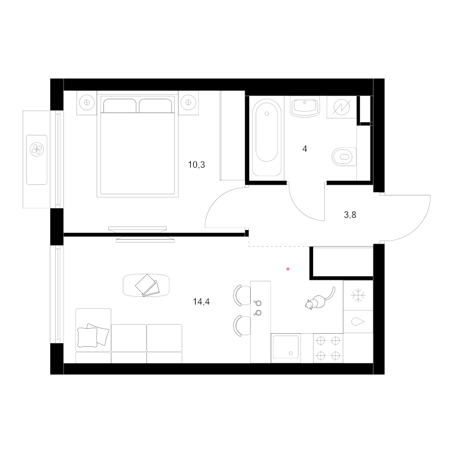1 ккв 32,5 м²