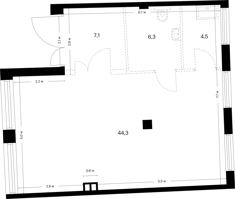 К. пом 62,2 м²