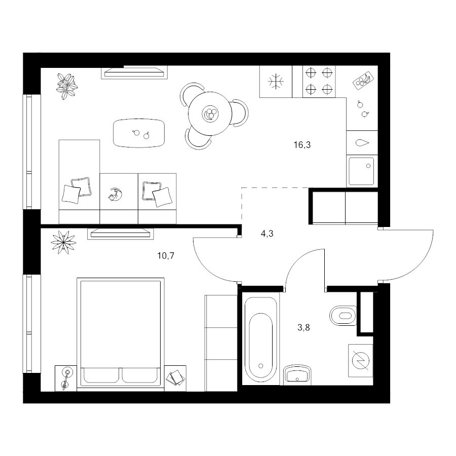 2 ккв (Евро) 35,1 м²