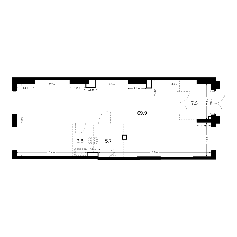 К. пом 86,5 м²