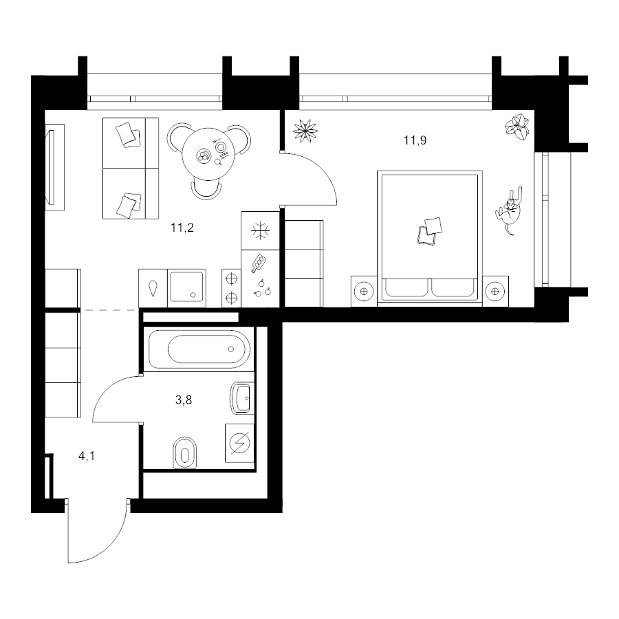 1 ккв 31 м²