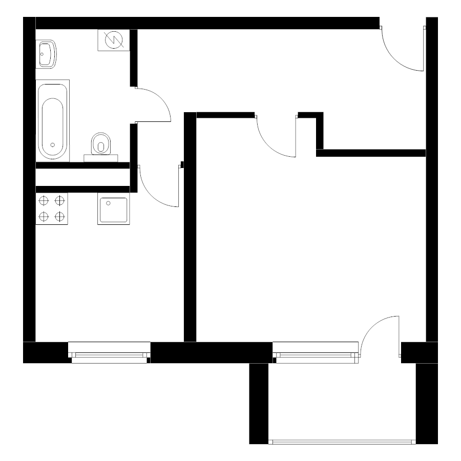 1 ккв 44,3 м²