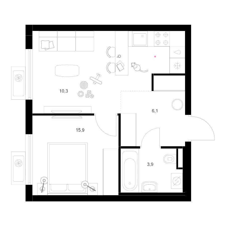 1 ккв 36,2 м²