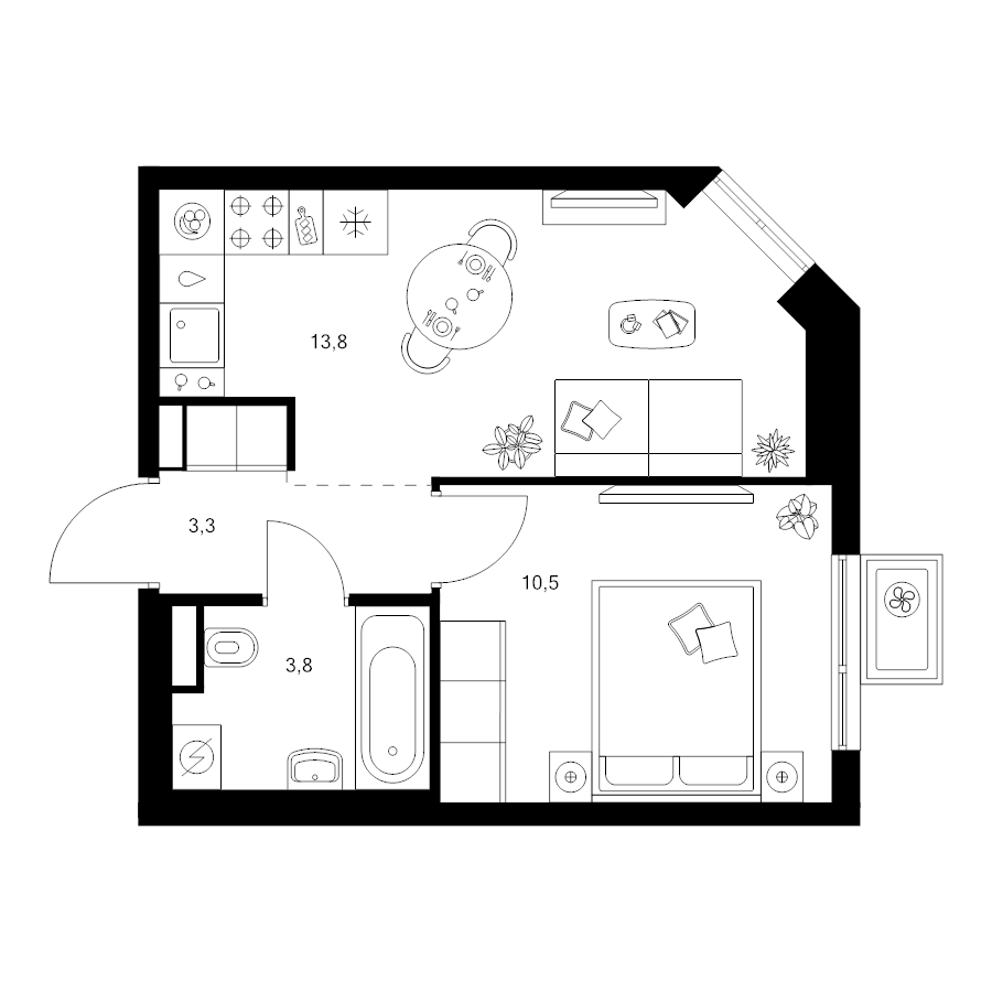 1 ккв 31,4 м²