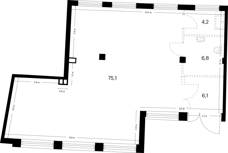 К. пом 92,2 м²